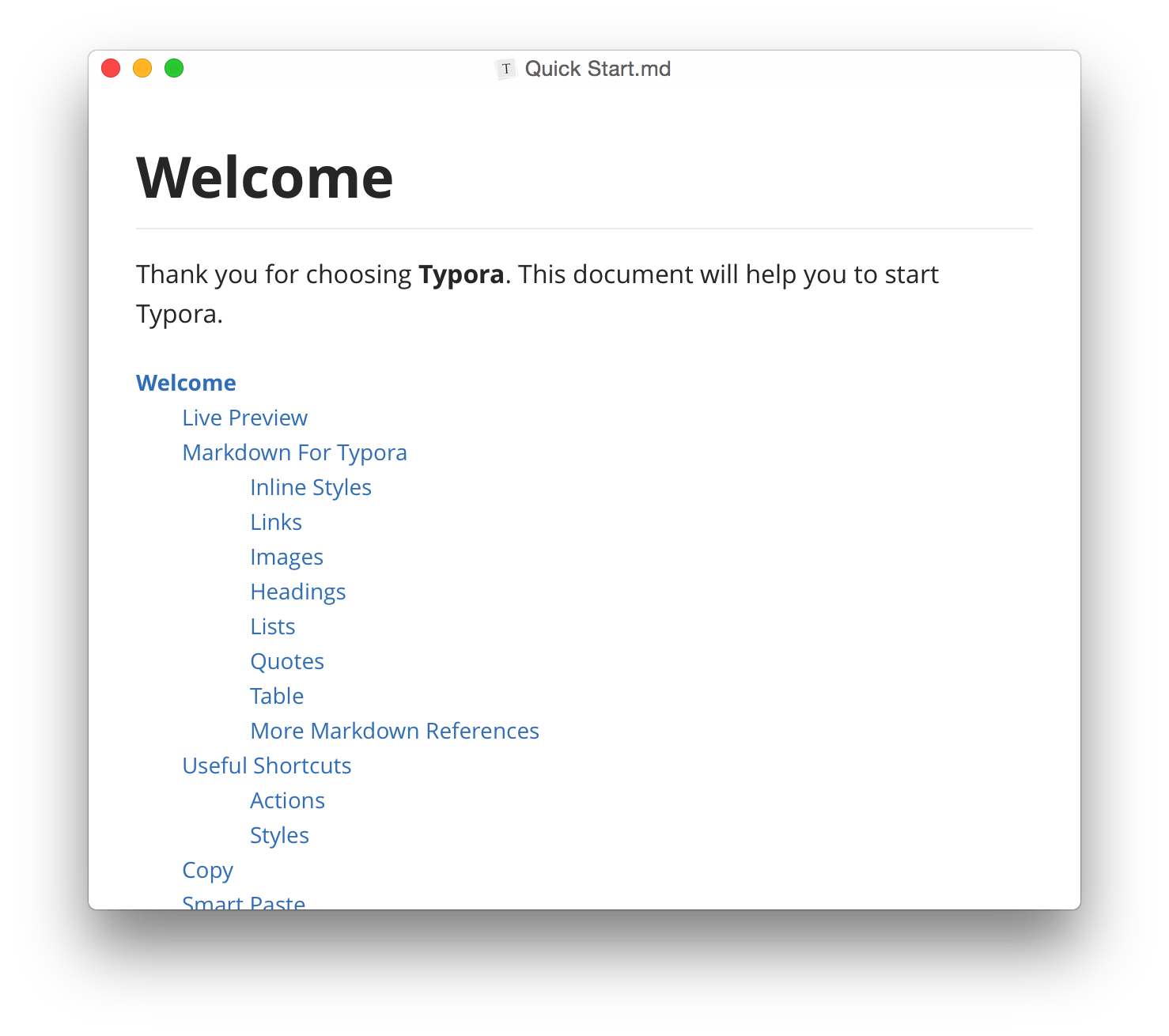 Typora — a minimal markdown reading & writing app